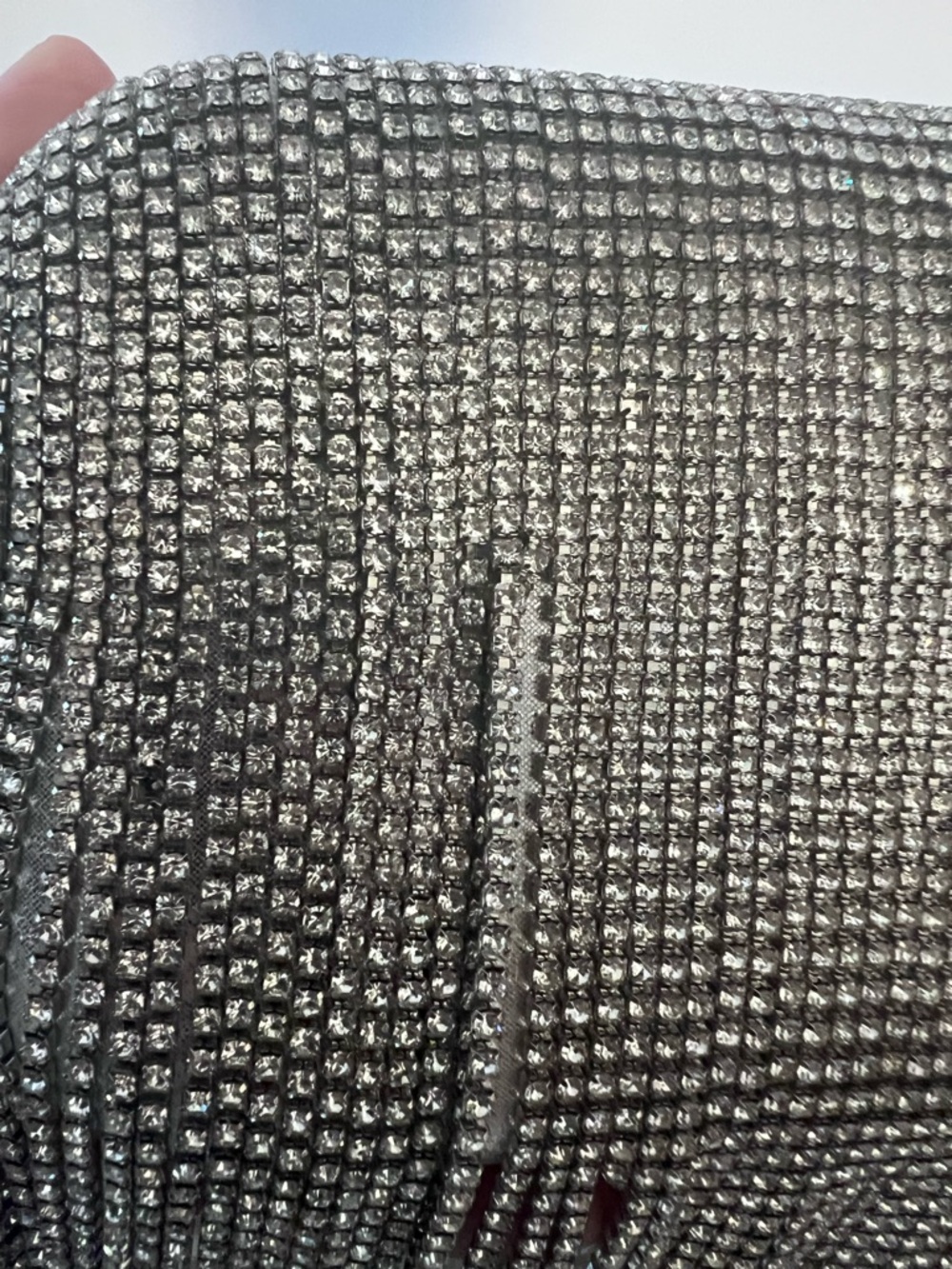 Marshalls Silver Crystal Mesh Evening Bag